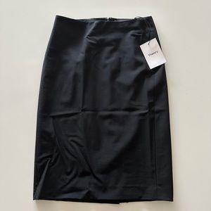 BLACK MIDI PENCIL SKIRT // THEORY // SIZE 00